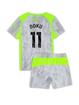 Detské Futbalové oblečenie Manchester City Jeremy Doku #11 2025-26 Krátky Rukáv - Tretina (+ trenírky)